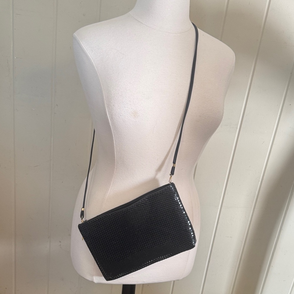 Whiting & Davis Vintage Black Metal Mesh Clutch